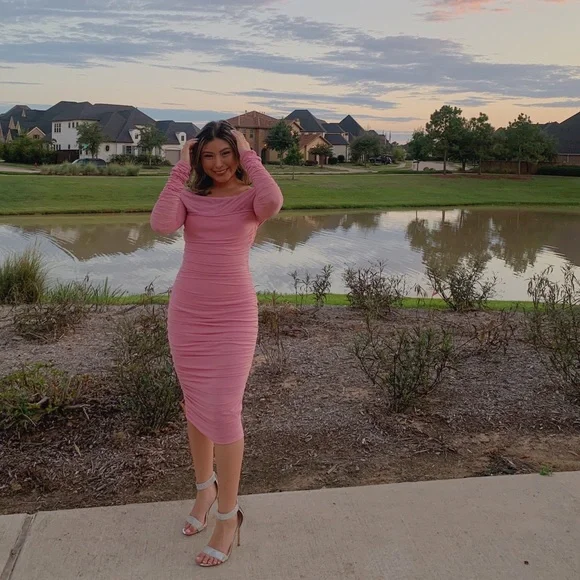 fashion nova medium dress Fashion Nova Josie Midi Dress - Charcoal